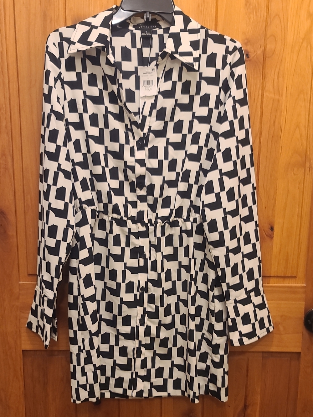Sanctuary Black and White Geometric Dress